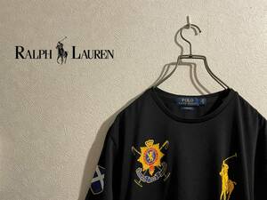 ◯ Ralph Lauren ブラックウォッチ チーム Tシャツ / ラルフローレン カットソー ゲーム シャツ ポロ ブラック 黒 S Mens #Sirchive