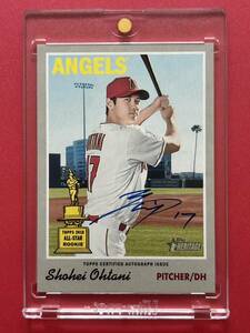 超貴重 大谷翔平 直筆サインカード 背番号17インスク入 直書き Topps Heritage real one auto ALL STAR ROOKIE Ohtani リアルワンオート