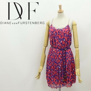 ◆DIANE von FURSTENBERG soleil swim ダイアンフォン ファステンバーグ BEACH CALLIN シルク100％ シフォン 総柄 キャミソール ワンピース