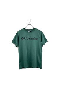 デザインGOOD Columbia コロンビア 半袖Tシャツ プリント グリーン系 メンズ サイズ M ネ 衣A