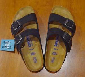 ほぼ未使用【ドイツ製】【BIRKENSTOCK】ビルケンシュトック【ARIZONA】アリゾナ【黒】【 ヌバック 】【size36】【23.0cm】DF2504-20-DG18