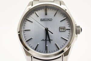 稼働品 セイコー デイト ラウンド シルバー 裏スケ 6R15-03S0 自動巻き メンズ 腕時計 SEIKO