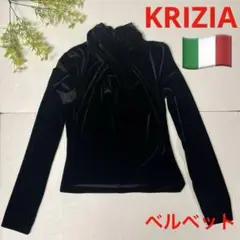 美品‼️ krizia クリツィア　ベルベット　トップス　三崎商事　華やか