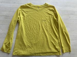 中古モンベル レディース ウィックロン 長袖 Tシャツ イエロー　mont-bell WIC.ロングスリーブT Women