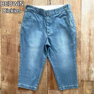 【美品】BEDWIN×Dickies ベドウィン デッキーズ クロップド デニム パンツ 34 ユナイテッドアローズ 取扱