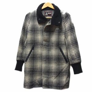 美品 定価5万円●HYSTERIC GLAMOUR ヒステリックグラマー コート オゾンコミュニティ レディース 中綿入り 正規品 ブラック オフホワイト