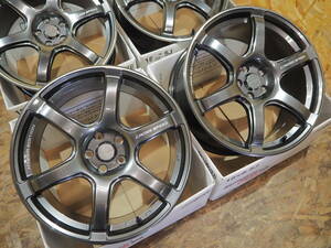 ★新作★18inch 8.5J+38 5H114.3 クロススピードRS6 新品 人気6本スポーク軽量ホイール1台分 タイヤset可能 IS GS SKYLINE FAIRLADY Z RX-7