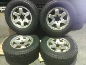 ☆超バリ山！！☆　265/65R17　112Q　DUNLOP　WINTERMAXX　SJ8　アルミ　17×7.5J　6穴　PCD139.7　ET28　スタッドレス　４本　A254