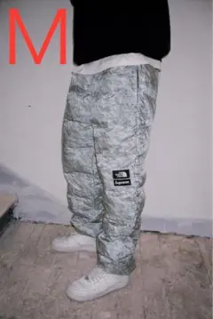 supreme × TNF Paper Print Nuptse pants