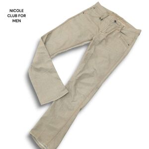 NICOLE CLUB FOR MEN ニコルクラブ フォーメン 通年★ ビット スリム シューカット デニム パンツ ジーンズ Sz.44 メンズ　A4B05383_A#R