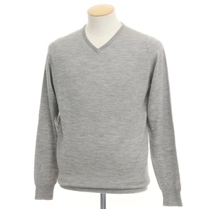 【中古】ジョンスメドレー JOHN SMEDLEY ウール Vネック プルオーバーニット 【サイズS】