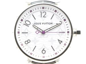 【 ルイヴィトン LOUIS VUITTON 】腕時計 QA116 タンブール モノグラム ホワイト文字盤 SS/ラバー クォーツ レディース 保 箱 新着 05009-0