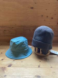 未使用 イギリスmain story帽子MLサイズ2点　bucket hatと2wayニット帽　男女兼用大人も可