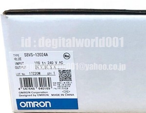 新品【Ｔ番号領収書★税込★東京発】OMRON スイッチング・パワーサプライ S8VS-12024A【６ヶ月保証】