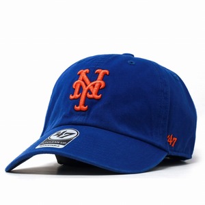 47 キャップ 47brand MLB NY ロゴ フォーティーセブン Mets ニューヨークメッツ CLEAN UP 青 ロイヤルブルー 