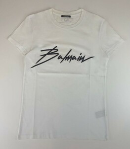 １円～【正規品】 BALMAIN ロゴ Tシャツ XS ホワイト バルマン