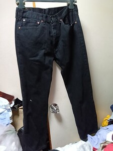 送料無料 国内 正規 リーバイス 505 ブラック ジーンズ デニム パンツ 黒 W34 L30 LEVI’S STRAUSS & CO リーバイストラウス ジャパン 501