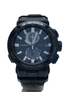 CASIO◆ソーラー腕時計・G-SHOCK/アナログ/ラバー/BLK/BLK/SS