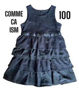 【美品】COMME CA ISM 100 ワンピース フォーマル 卒園式 入園式 パーティー 女の子 ノースリーブ