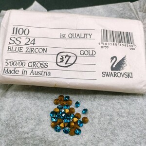 ☆ほぼ未使用 SWAROVSKI スワロフスキー ヴィンテージ ルース 1100 24SS 5gross Bule Zircon ブルージルコン 裸石 グルーデコ R-40