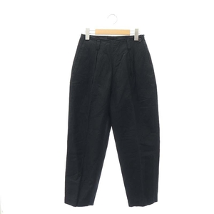 マーガレットハウエル MARGARET HOWELL 23SS COTTON LINEN TWILL パンツ リネン混 0 XS 黒 ブラック /SY ■OS レディース