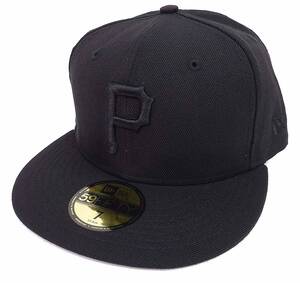 New Era ニューエラ MLB ピッツバーグ パイレーツ ベースボールキャップ（ブラック/ブラック） (7 1/457.7cm) [並行輸入品]