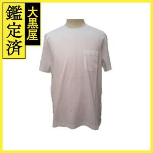 HERMES　エルメス　Tシャツ　メンズM　オフホワイト　コットン　2143200546478　【432】