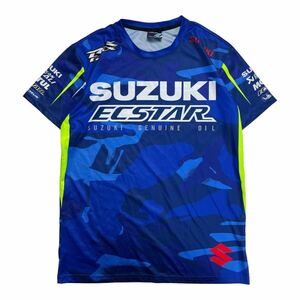 【オフィシャル】 Team SUZUKI ECSTAR 半袖Tシャツ スズキ自動車 モーターサイクル motoGP ブルー L