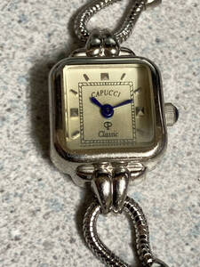 ★CAPUCCI　Sterling Silver 925 ALL Silver レディースQzウォッチ新品電池交換済み稼動品　