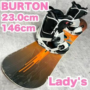 スノーボード　BURTON　バートン TROOP レディース 3点　146cm 23.0cm　かわいい　簡単　初心者　ブーツ　ビンディング　バインディング