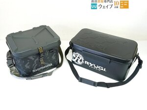 シマノ EVA タックルバッグ BK-002Q・リューギ ストックバッグ II 計2点 タックルバッグ バッカン セット