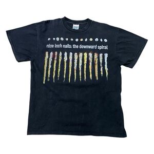 90s nine inch nails downword spiral vintage tee ナインインチネイルズ ヴィンテージ Tシャツ 希少 USA製 Hanes ビンテージ travis着用