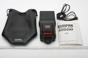 ※ SUNPAK サンパック ストロボ キャノン AF EOS POWER ZOOM 5000AF 袋 ケーブル 説明書付 4121