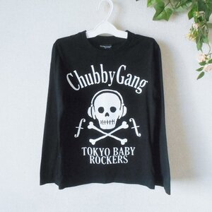 チャビーギャング CHUBBYGANG 140cm 長袖 Ｔシャツ ジュニア キッズ 子供服 男の子 女の子 スカル プリント 日本製