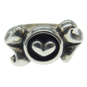 TRAVIS WALKER トラヴィスワーカー FANCY HEART RING ファンシー ハート リング シルバー系 9号【中古】