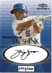 マイケル・バーレット 直書きサイン 1999 FLEER MYSTIQUE FRESH INK AUTOGRAPH Michael Barrett 794/1000