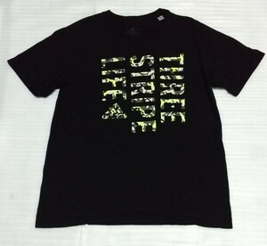 ☆adidas.com アディダス サイズL 半袖Tシャツ THE GO-TO TEE スポーツ ウェア フアッション ティー黒ブラック迷彩色THREE STRIPE LIFE蛍光