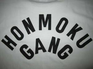 ベイシティ刑事 HONMOKU GANG 小池 リアル Tシャツ 白×黒 藤竜也 プロハンター 大追跡 横浜 YOKOHAMA MY SOUL TOWN CITY 本牧 石黒成