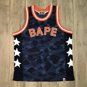 Blue camo BASKETBALL TANK TOP Mサイズ a bathing ape BAPE STAR エイプ ベイプ バスケットボール タンクトップ BAPE STA 迷彩 w6