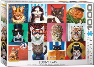 EUR 6000-5522 1000ピース ジグソーパズル 面白い猫 Funny Cats by Lucia Heffernan