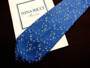 ♪6210C♪良品【草花 植物 柄】ニナリッチ【NINA RICCI】ネクタイ