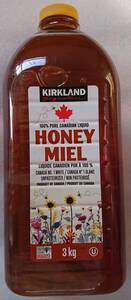 ハチミツ　KIRKLAND HONEY MIEL 3kg　コストコ　はちみつ　カークランドシグネチャー