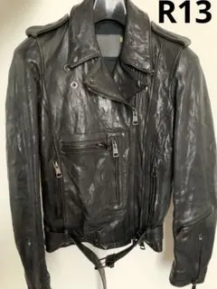 R13 ライダースジャケット (Washed Leather)