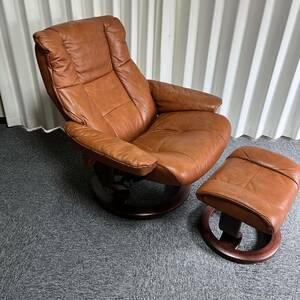 札幌発 EKORNES Stressless ストレスレス オットマン エコーネス リクライニングチェア 1人掛けソファ 本革 レノ