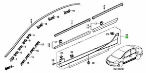 ホンダ HONDA シビック CIVIC FD2 タイプR サイドスカート 色：NH0（チャンピオンシップホワイト） 助手席側 サイドシル ガーニッシュ JDM