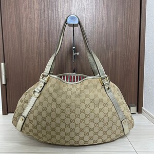 グッチ GUCCI トートバッグ ショルダーバッグ GGキャンバス アビー レザー ハンドバッグ