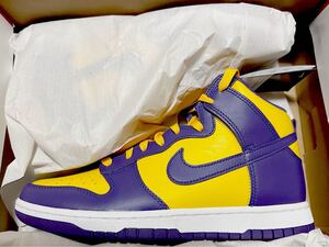 26.5 Nike Dunk High Retro Lakers