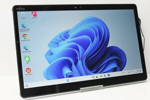 1円スタート タブレットPC Windows11 WPS office搭載 富士通 ARROWS Tab Q738 第7世代 Core i3 SSD128GB メモリ4GB カメラ 13.3インチ