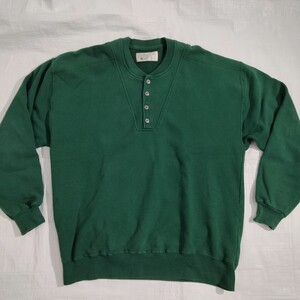 L.L.BEAN × RUSSELL henley neck sweatshirt　LLビーン　ラッセル　アスレチック　　ヘンリーネック　スウェット　シャツ　usa製 XXL 90