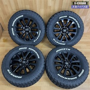 150系 プラド ブラックエディション 純正 18インチ 7.5J +25 6H 139 & モンスタ LT 285/60R18 122/119Q 4本 FJクルーザー 等 トヨタ □004